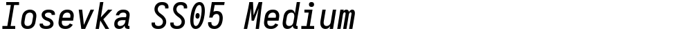 Iosevka SS05 Medium