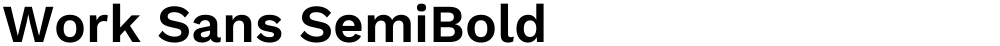 Work Sans SemiBold
