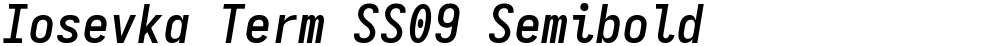Iosevka Term SS09 Semibold