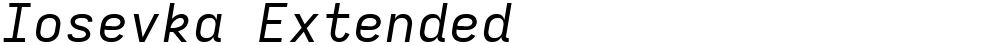 Iosevka Extended