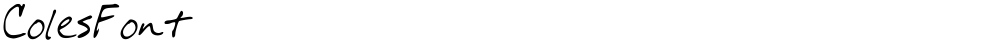 ColesFont