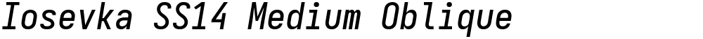 Iosevka SS14 Medium Oblique