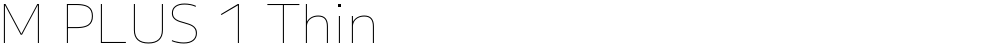 M PLUS 1 Thin