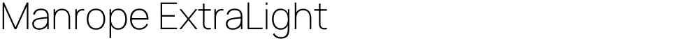 Manrope ExtraLight