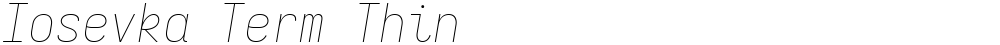 Iosevka Term Thin
