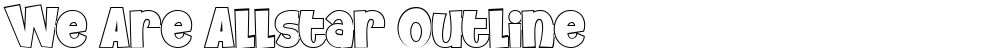 We Are Allstar Outline