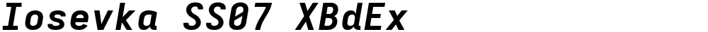 Iosevka SS07 XBdEx