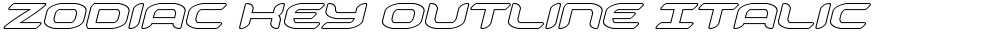 Zodiac Key Outline Italic