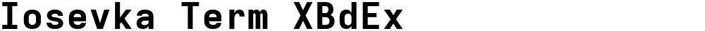 Iosevka Term XBdEx