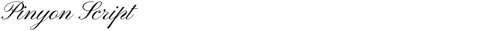 Pinyon Script