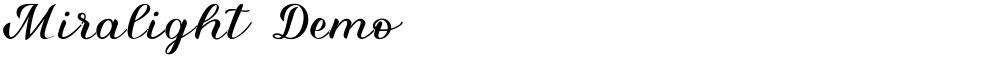 Miralight Demo