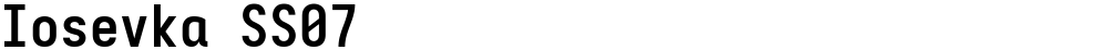 Iosevka SS07