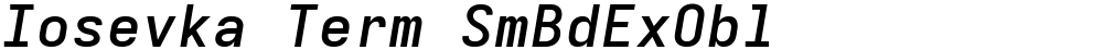 Iosevka Term SmBdExObl