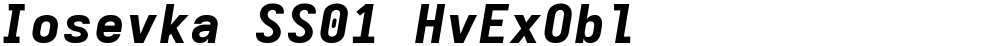 Iosevka SS01 HvExObl