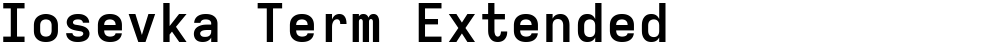 Iosevka Term Extended