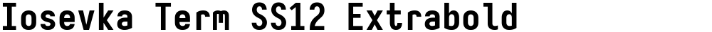 Iosevka Term SS12 Extrabold
