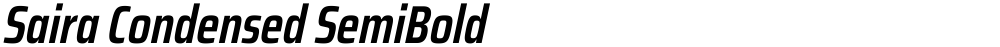 Saira Condensed SemiBold