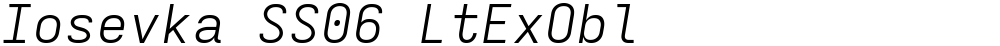 Iosevka SS06 LtExObl