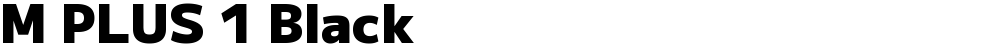 M PLUS 1 Black