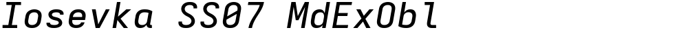 Iosevka SS07 MdExObl