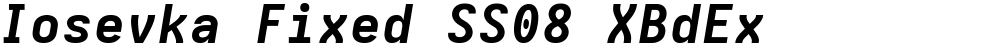 Iosevka Fixed SS08 XBdEx