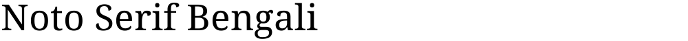 Noto Serif Bengali