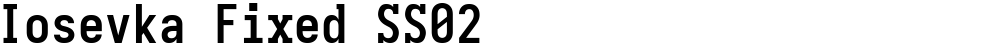 Iosevka Fixed SS02