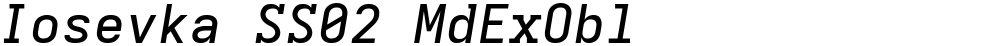 Iosevka SS02 MdExObl