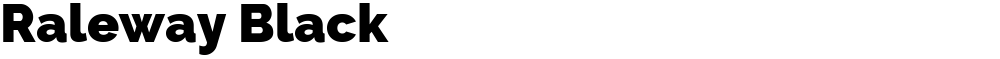 Raleway Black
