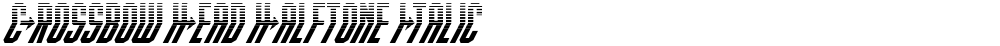 Crossbow Head Halftone Italic