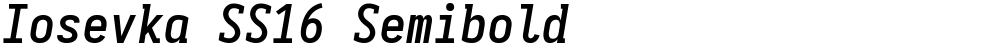Iosevka SS16 Semibold