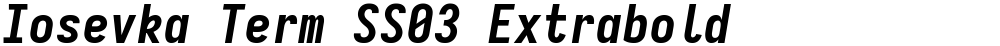 Iosevka Term SS03 Extrabold