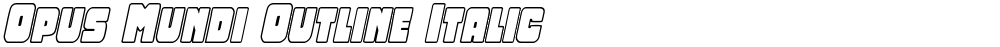 Opus Mundi Outline Italic