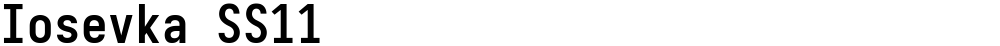 Iosevka SS11