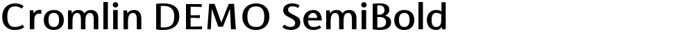 Cromlin DEMO SemiBold