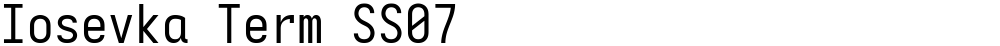 Iosevka Term SS07