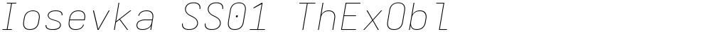 Iosevka SS01 ThExObl