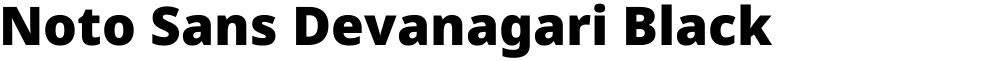 Noto Sans Devanagari Black