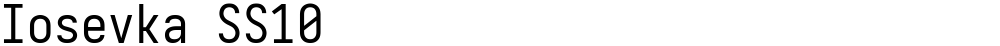 Iosevka SS10