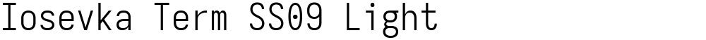 Iosevka Term SS09 Light