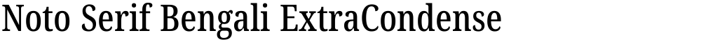 Noto Serif Bengali ExtraCondensed Medium