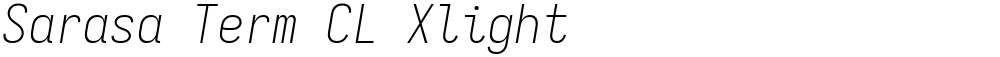 Sarasa Term CL Xlight