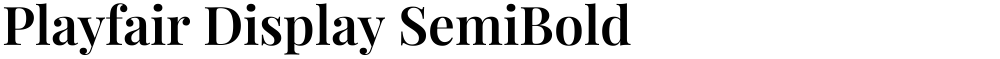 Playfair Display SemiBold