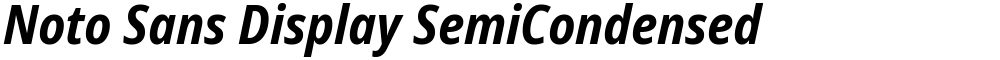 Noto Sans Display SemiCondensed