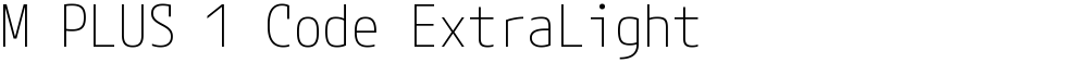 M PLUS 1 Code ExtraLight