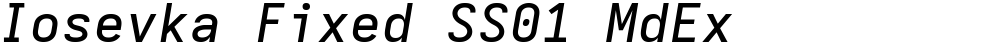 Iosevka Fixed SS01 MdEx