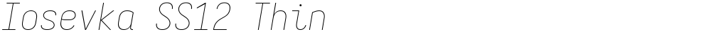 Iosevka SS12 Thin