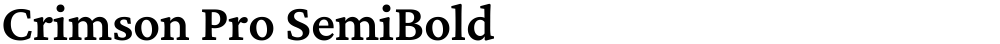 Crimson Pro SemiBold