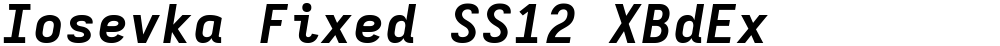Iosevka Fixed SS12 XBdEx
