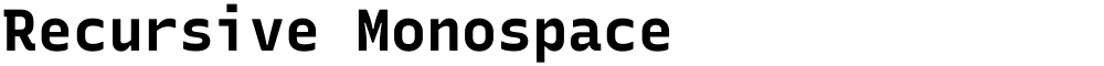Recursive Monospace